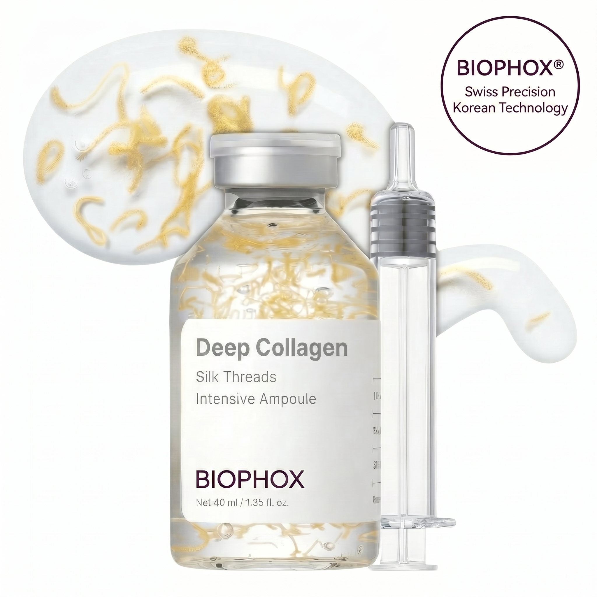 Biophox Ampoule — Collagène Nano-Soluble aux Fils de Soie 40ml